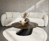Round Coffee Table Aurora 100x100cm Ceramic Emperador Extra Lucidato Parabi Frame Metal Black