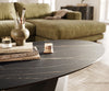 Oval Coffee Table Aurora 140x80cm Ceramic Noir Desir Brown Parabi Frame Metal Black