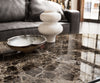 Coffee Table Aurora 140x76cm Ceramic Emperador Extra Lucidato Parabi Frame Metal Black
