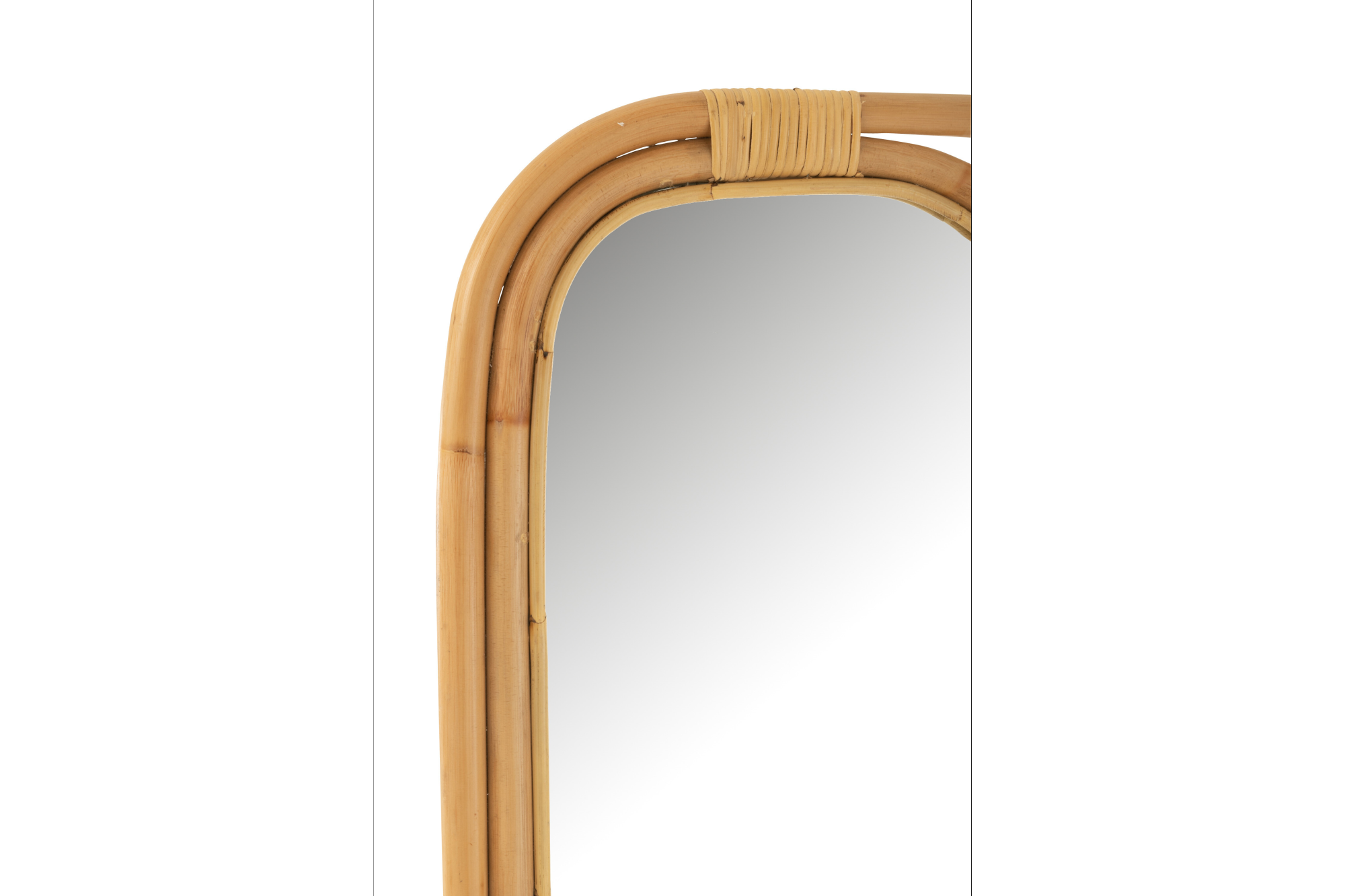 Wall Mirror Ladder 152cm Rattan Natural