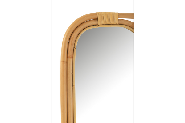Wall Mirror Ladder 152cm Rattan Natural
