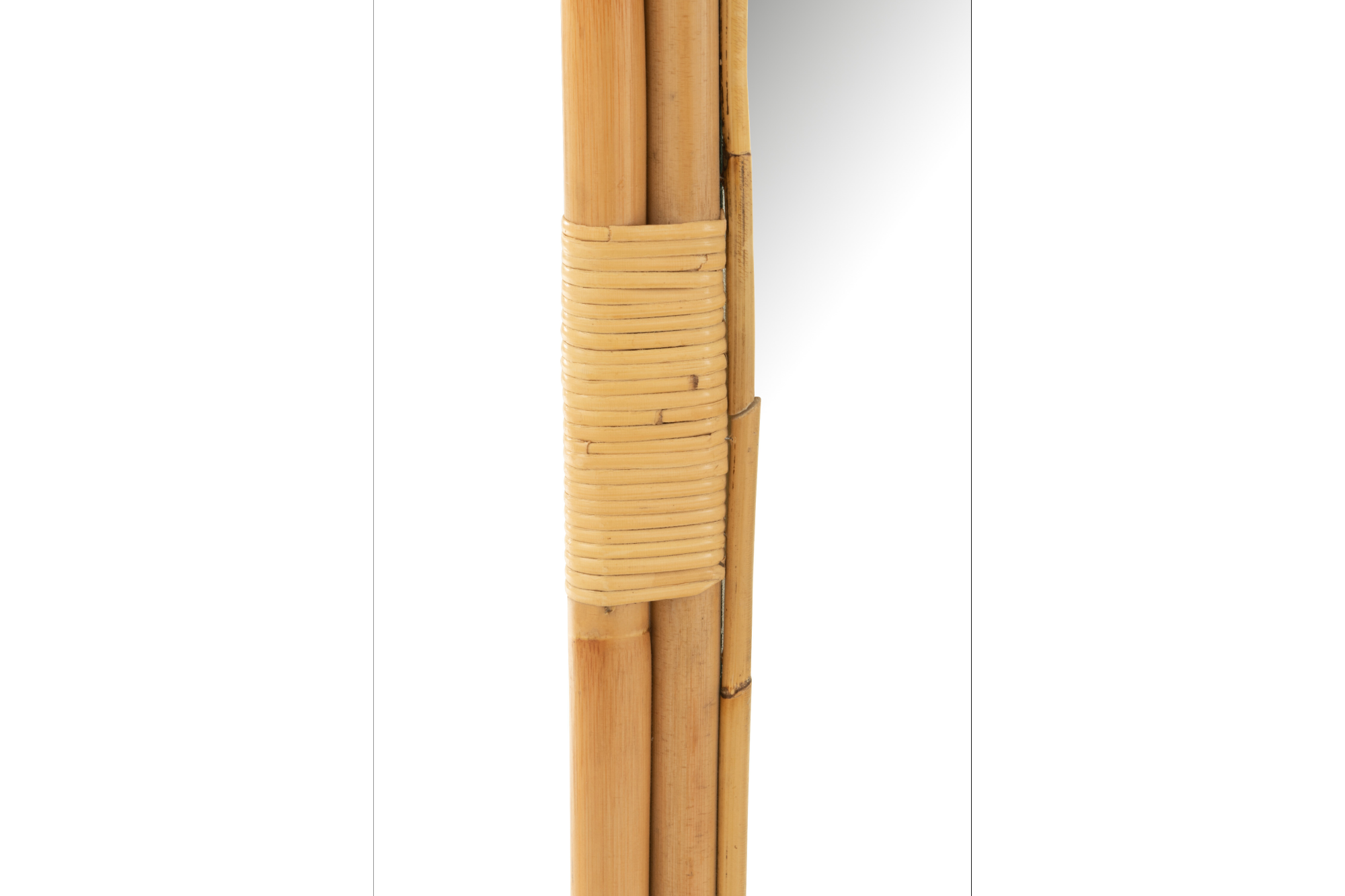 Wall Mirror Ladder 152cm Rattan Natural