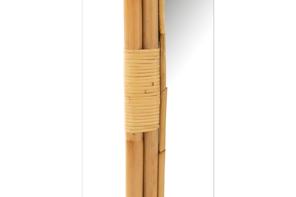 Wall Mirror Ladder 152cm Rattan Natural