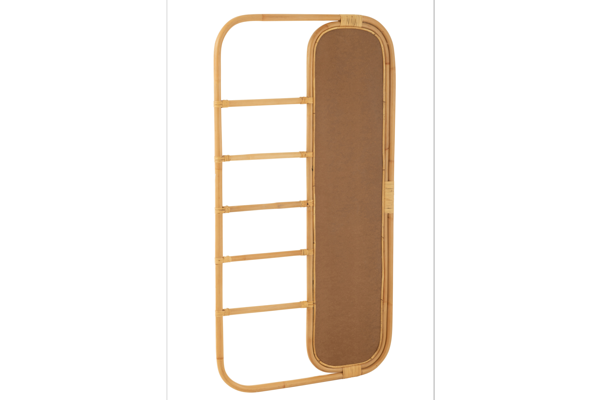 Wall Mirror Ladder 152cm Rattan Natural