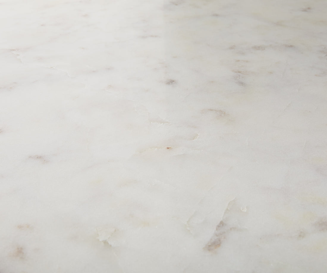 Round Dining Table Adenza 140x140cm Marble White Metal Frame Gold