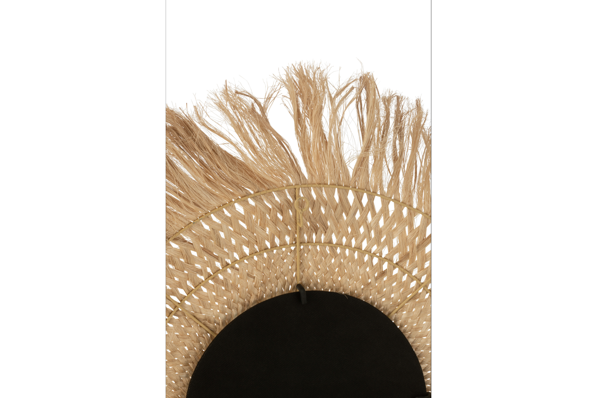 Round Wall Mirror Banana Leaf 90cm Natural