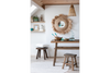 Round Wall Mirror Banana Leaf 90cm Natural