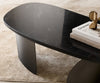 Coffee Table Marvello 100x50cm Marble Black Metal Frame Black