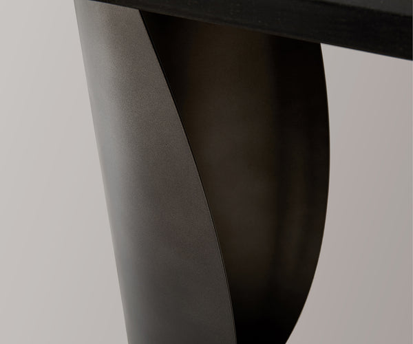 Console Table Solena 135x40cm Marble Black Metal Black