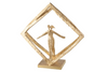 Figurine Couple In Frames Modern Resin Gold 44cm