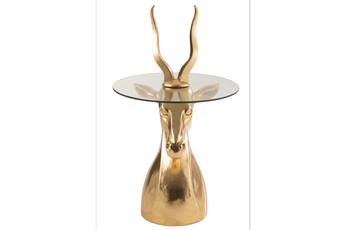 Round Side Table Antelope 83cm Gold