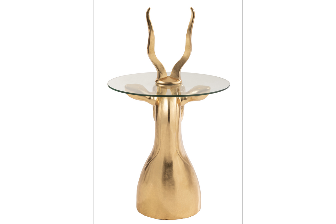 Round Side Table Antelope 83cm Gold