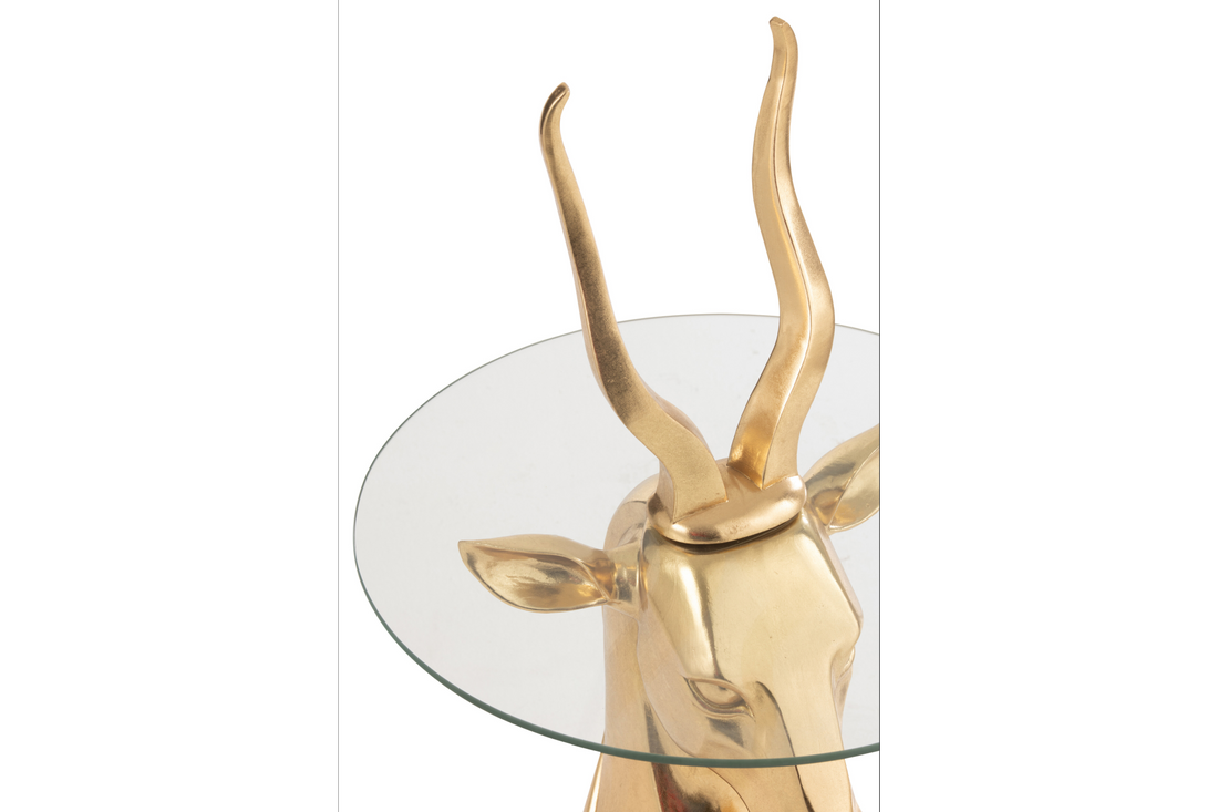 Round Side Table Antelope 83cm Gold