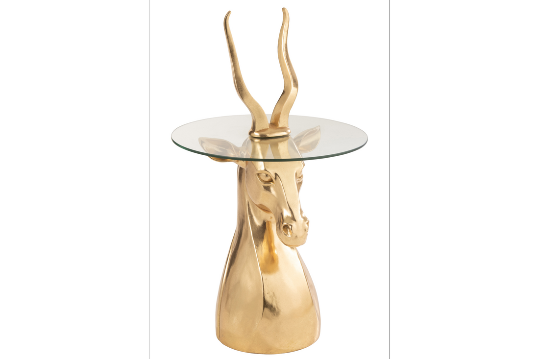 Round Side Table Antelope 83cm Gold