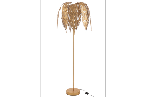 Floor Lamp Leafs 166cm Metal Gold