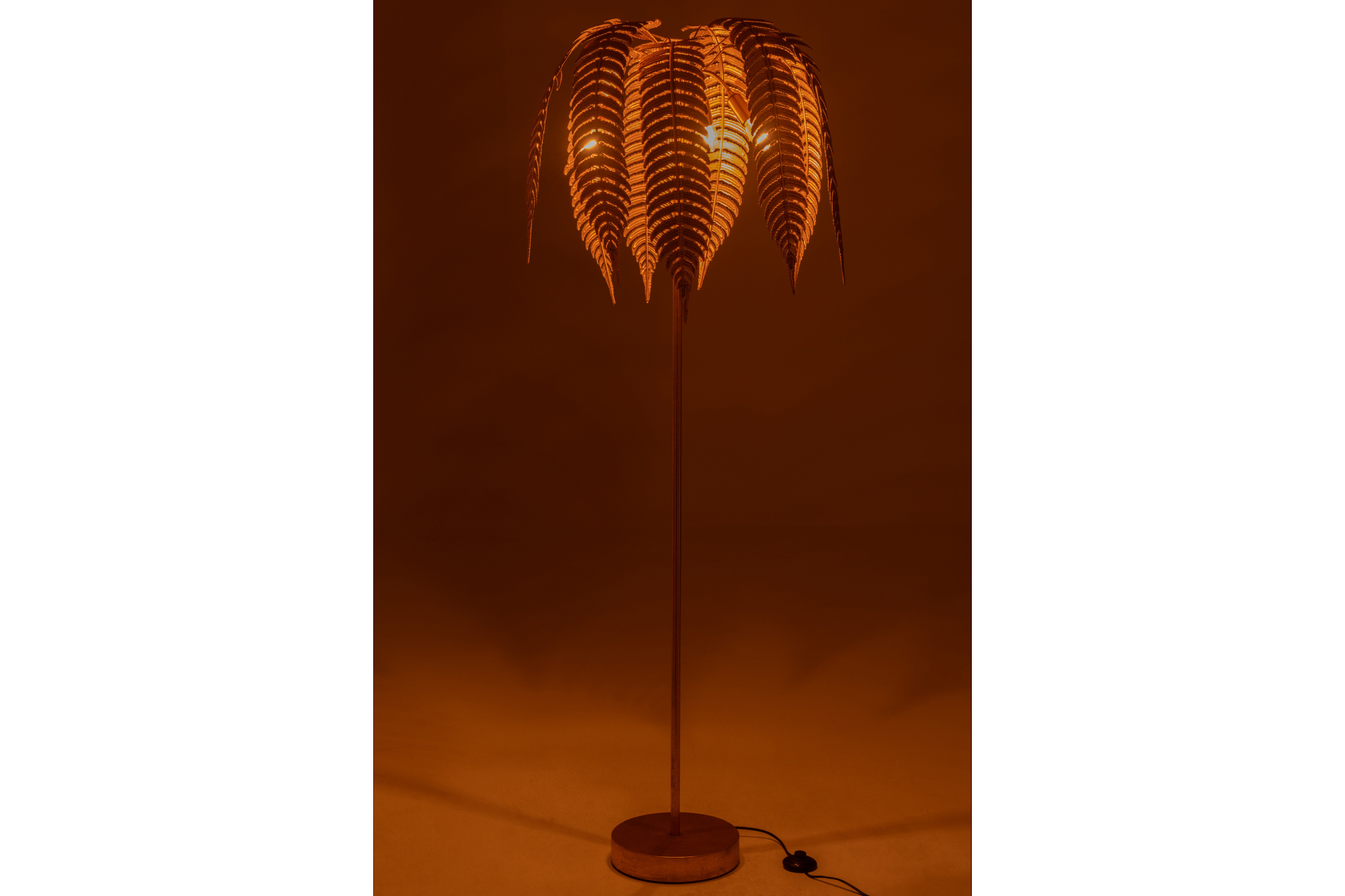 Floor Lamp Leafs 166cm Metal Gold