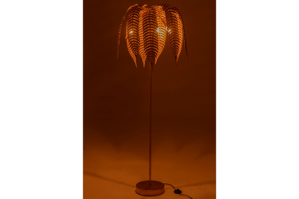 Floor Lamp Leafs 166cm Metal Gold