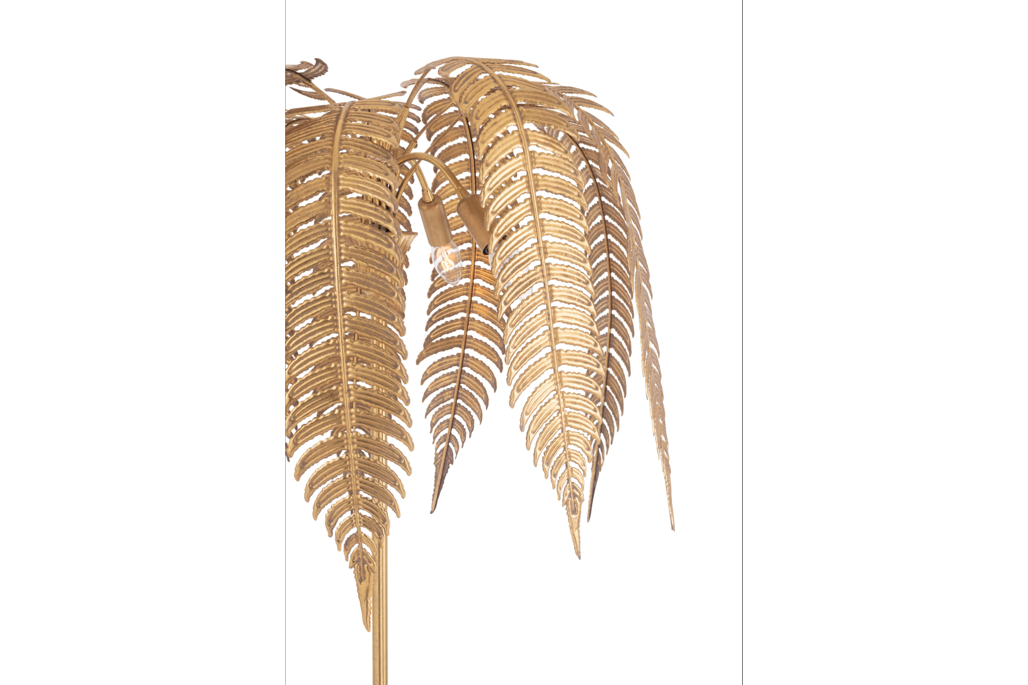Floor Lamp Leafs 166cm Metal Gold