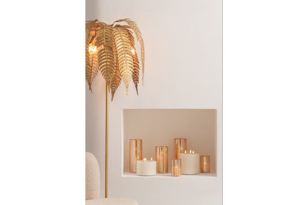 Floor Lamp Leafs 166cm Metal Gold