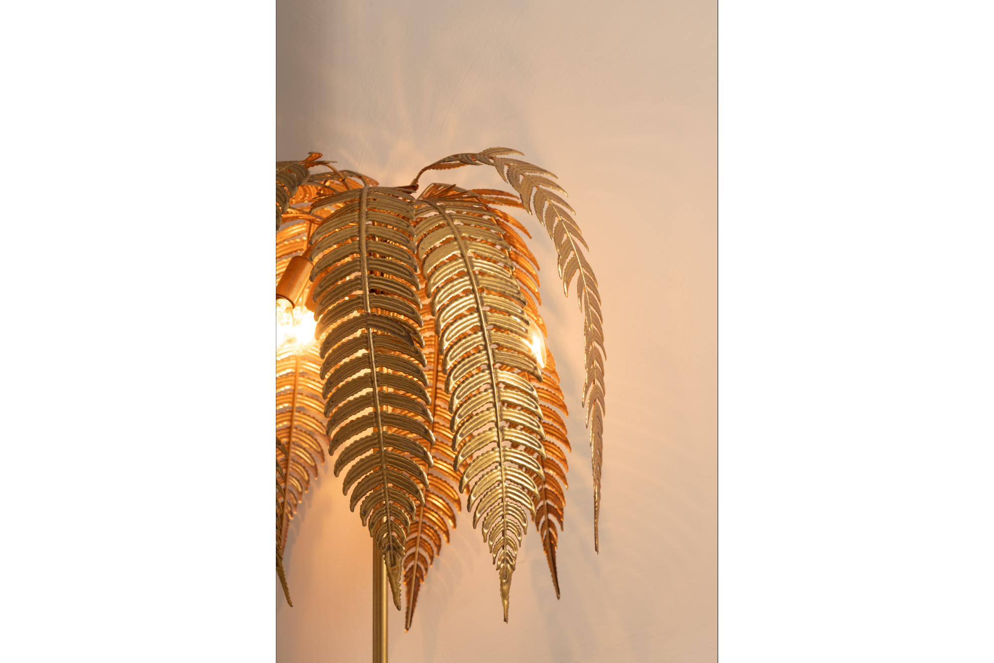 Floor Lamp Leafs 166cm Metal Gold