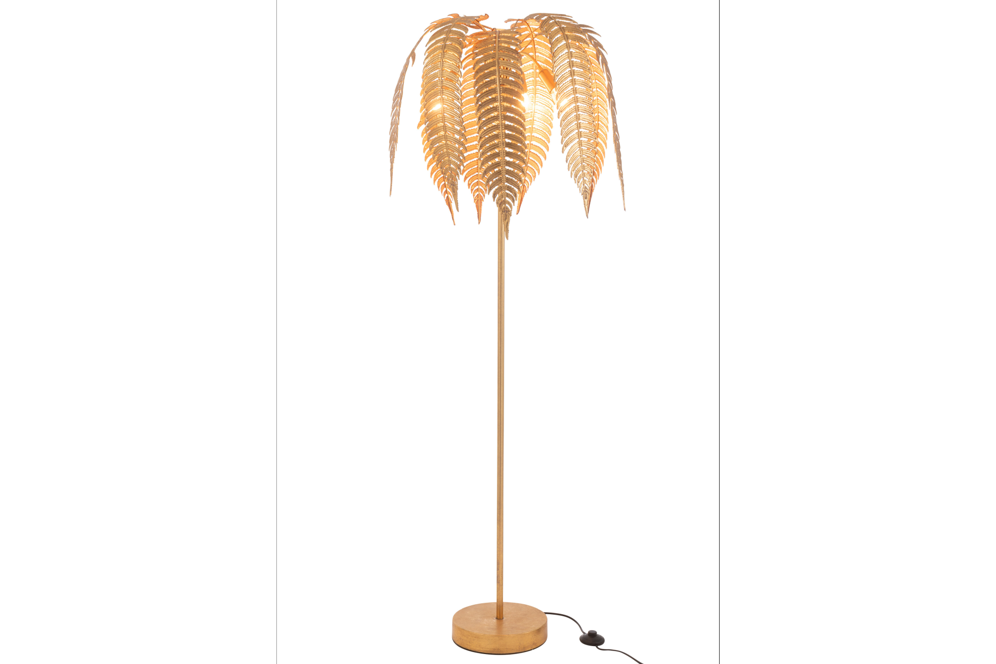 Floor Lamp Leafs 166cm Metal Gold