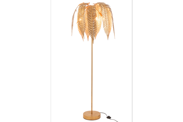 Floor Lamp Leafs 166cm Metal Gold