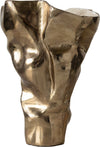 Vase Mimoro 28 x 24 x 38 cm Aluminium Champagne Ivory Handmade