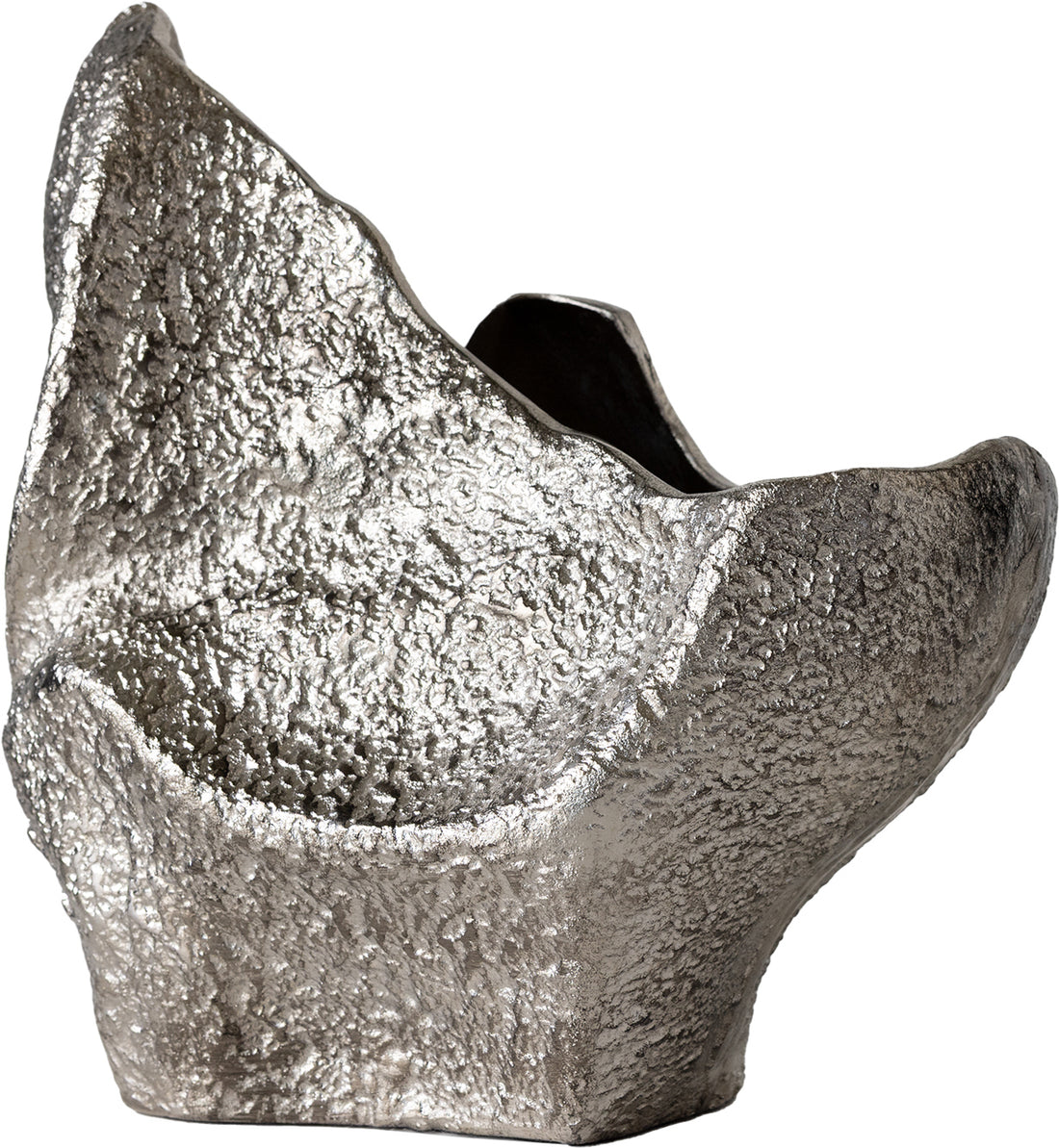 Vase Grotta 31 x 20 x 34 cm Aluminium Platinum Handmade