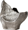 Vase Grotta 31 x 20 x 34 cm Aluminium Platinum Handmade