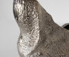 Vase Grotta 31 x 20 x 34 cm Aluminium Platinum Handmade