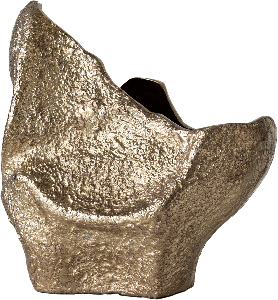 Vase Grotta 31 x 20 x 34 cm Aluminium Champagne Ivory Handmade