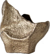 Vase Grotta 31 x 20 x 34 cm Aluminium Champagne Ivory Handmade