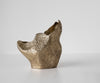 Vase Grotta 31 x 20 x 34 cm Aluminium Champagne Ivory Handmade