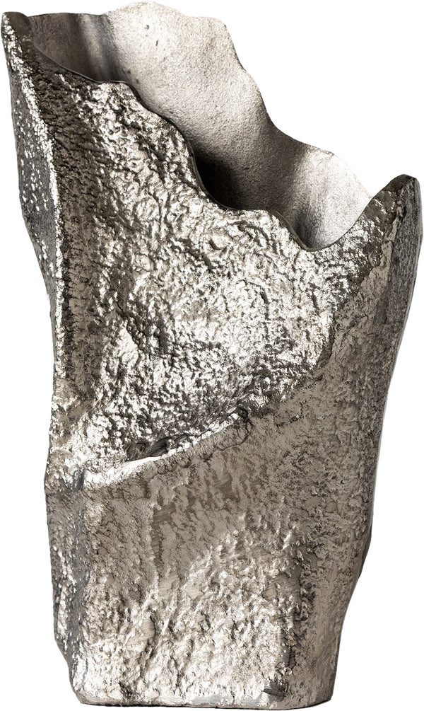 Vase Cavira 29 x 16 x 48 cm Aluminium Platinum Handmade
