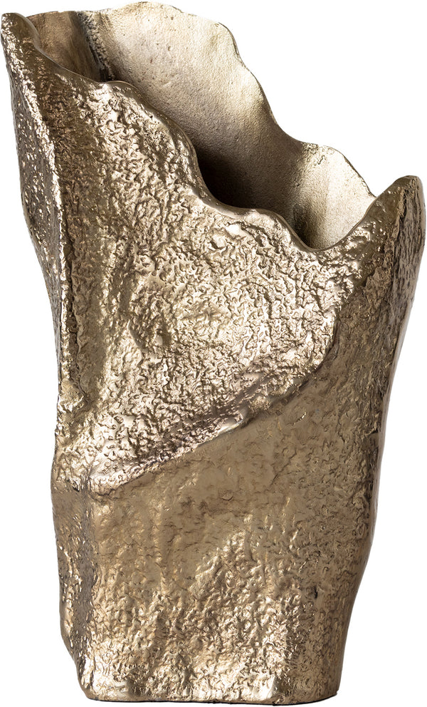 Vase Cavira 29 x 16 x 48 cm Aluminium Champagne Ivory Handmade