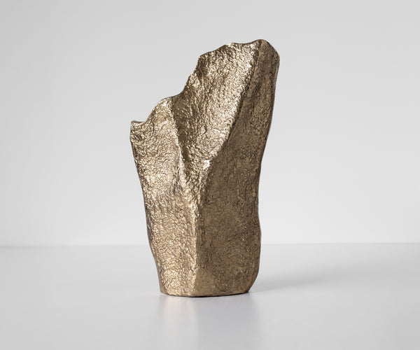 Vase Cavira 29 x 16 x 48 cm Aluminium Champagne Ivory Handmade