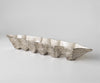 Bowl Riffa 100 x 19 x 15 cm Aluminium Platinum Opal Handmade