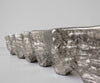 Bowl Riffa 100 x 19 x 15 cm Aluminium Platinum Opal Handmade
