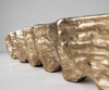 Bowl Riffa 100 x 19 x 15 cm Aluminium Champagne Ivory Handmade