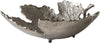 Bowl Folia 41 x 38 x 12 cm Aluminium Platinum Handmade