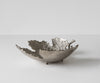 Bowl Folia 41 x 38 x 12 cm Aluminium Platinum Handmade