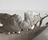 Bowl Folia 41 x 38 x 12 cm Aluminium Platinum Handmade