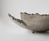 Bowl Folia 41 x 38 x 12 cm Aluminium Platinum Handmade