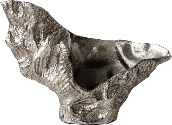 Vase Alaris 44 x 13 x 31 cm Aluminium Platinum Handmade