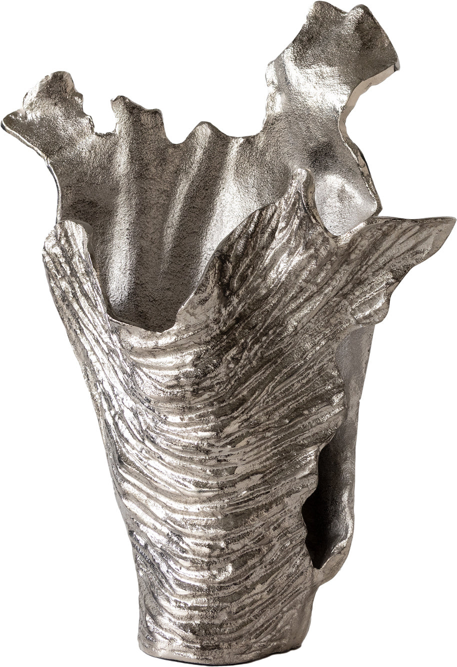 Vase Corallo 37 x 18 x 48 cm Aluminium Platinum Handmade