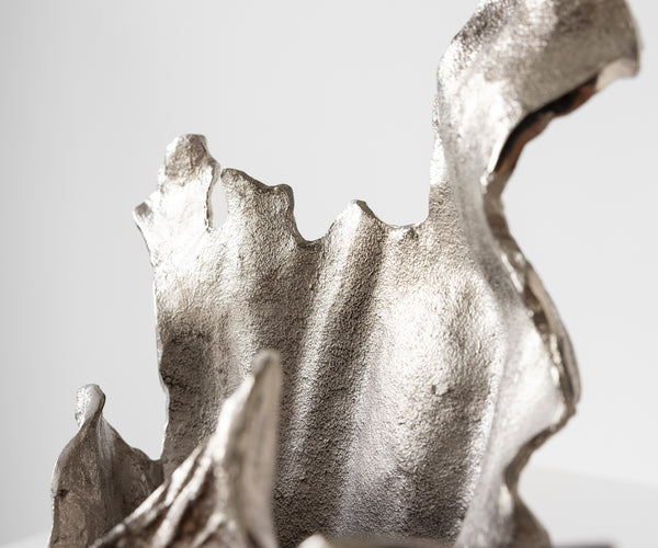 Vase Corallo 37 x 18 x 48 cm Aluminium Platinum Handmade
