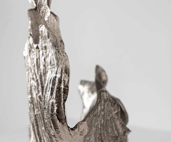 Vase Corallo 37 x 18 x 48 cm Aluminium Platinum Handmade