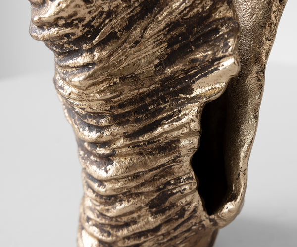 Vase Corallo 37 x 18 x 48 cm Aluminium Oro Antico Handmade