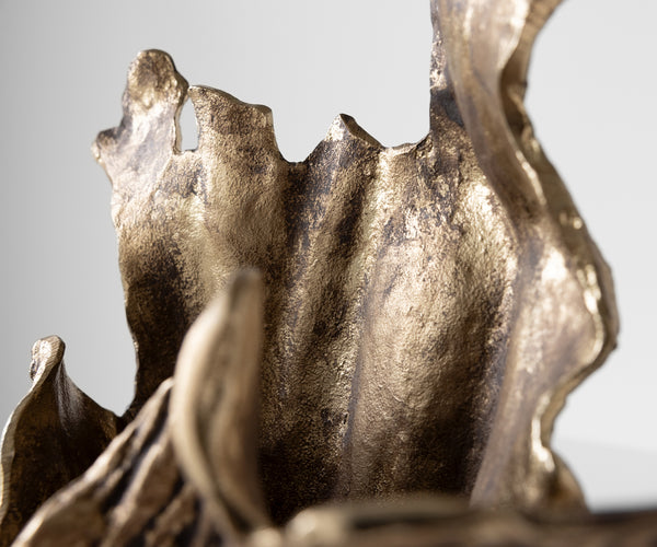 Vase Corallo 37 x 18 x 48 cm Aluminium Oro Antico Handmade