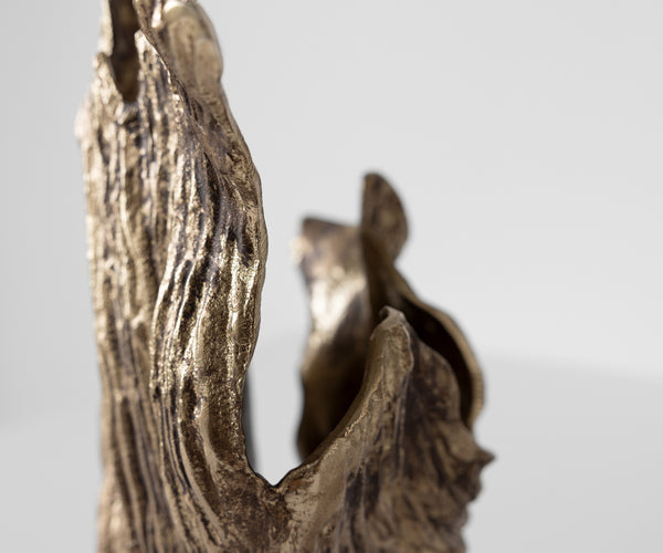 Vase Corallo 37 x 18 x 48 cm Aluminium Oro Antico Handmade